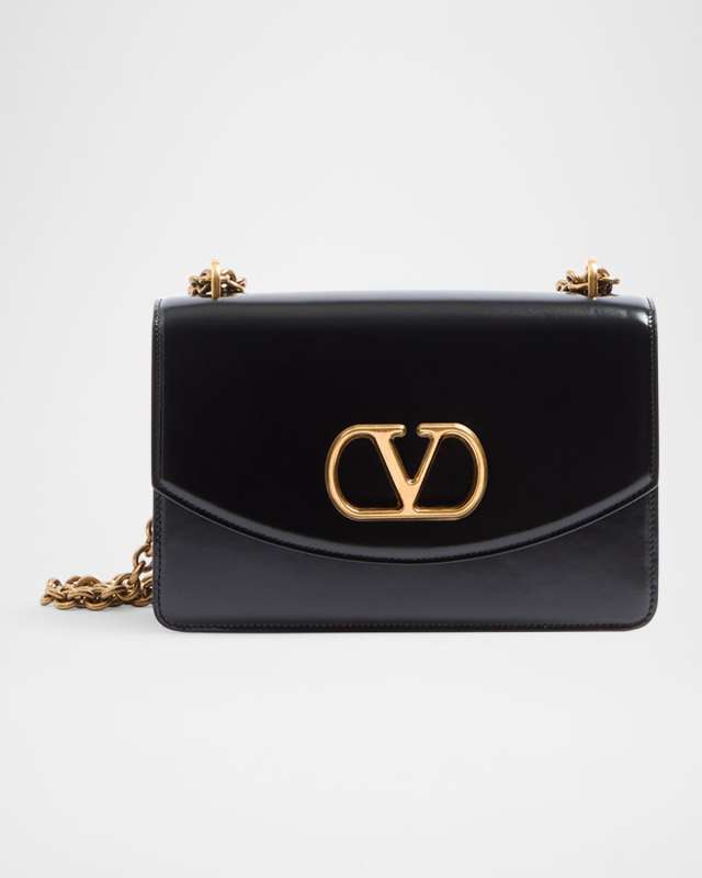 Vain Flap Leather Chain Shoulder Bag